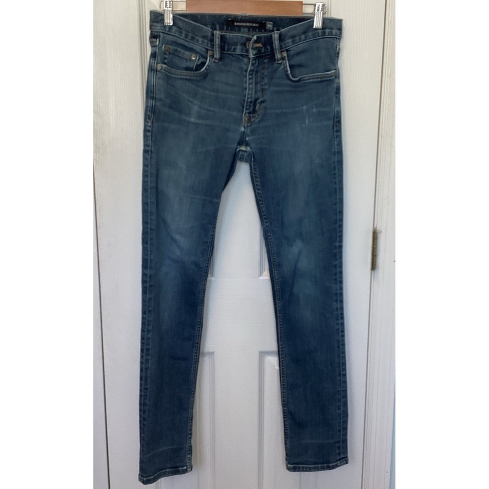 Banana Republic Jeans Men's 29W X 30L Rapid Movement RMD Slim Fit Dark Wash